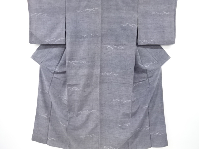JAPANESE KIMONO / ANTIQUE KIMONO / SILK / TSUMUGI / WOVEN GRASS